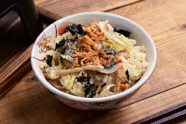 焼きぼうぜの味噌まぜ釜飯